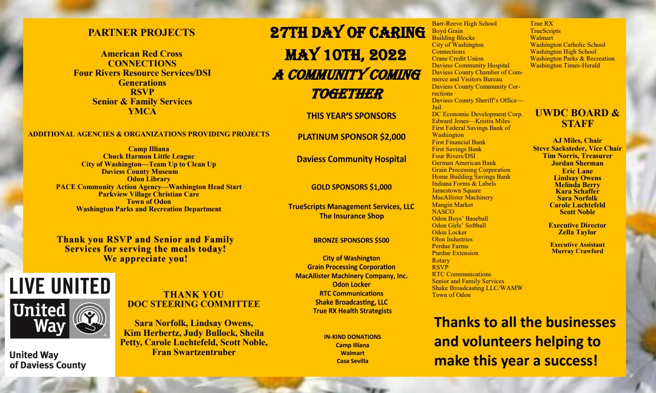 Day of Caring Placemat